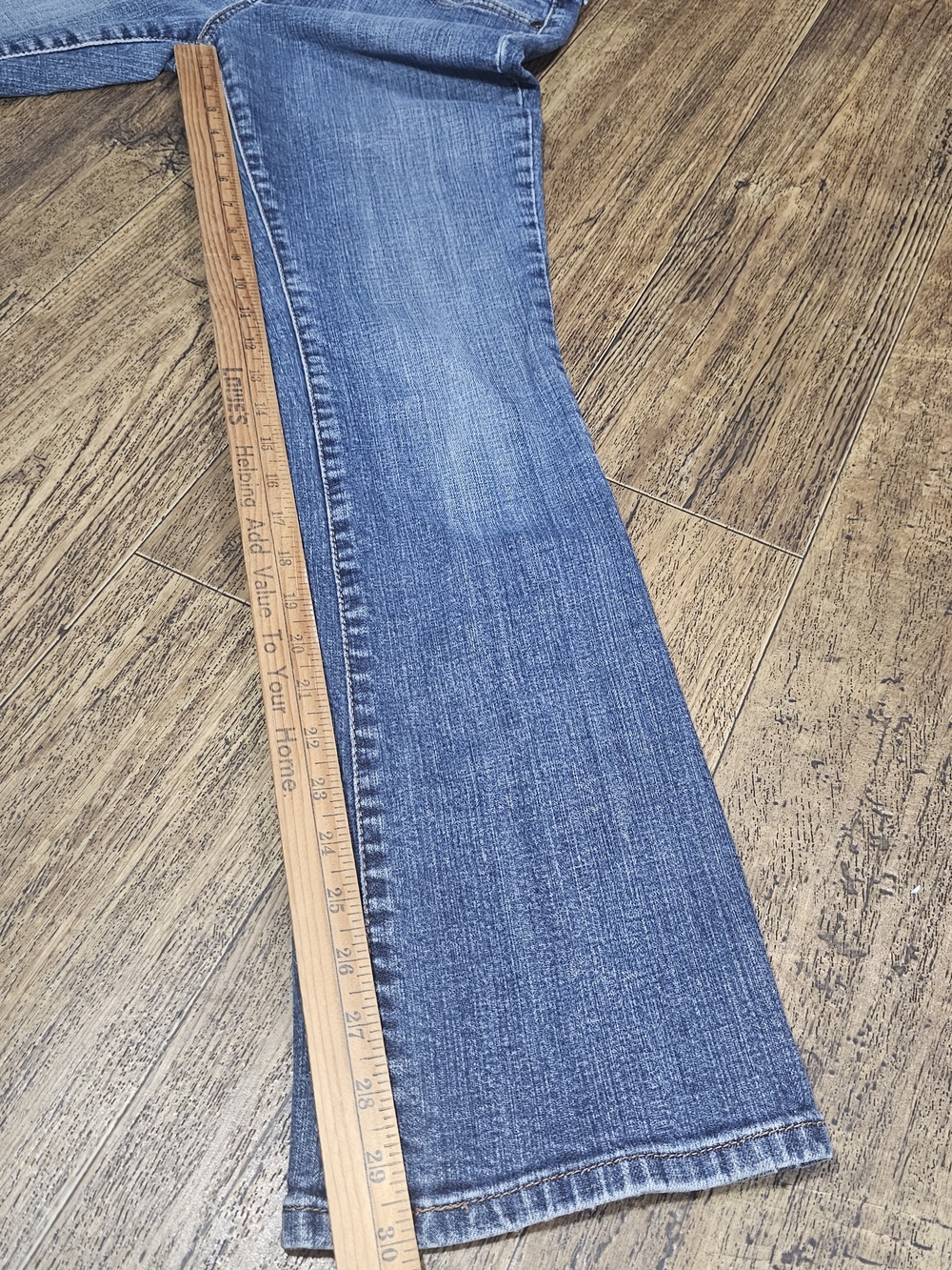 Levi's 515 Bootcut Jeans Women's Size 27x32 Blue Denim Stretch Pants Western - Picture 6 of 13